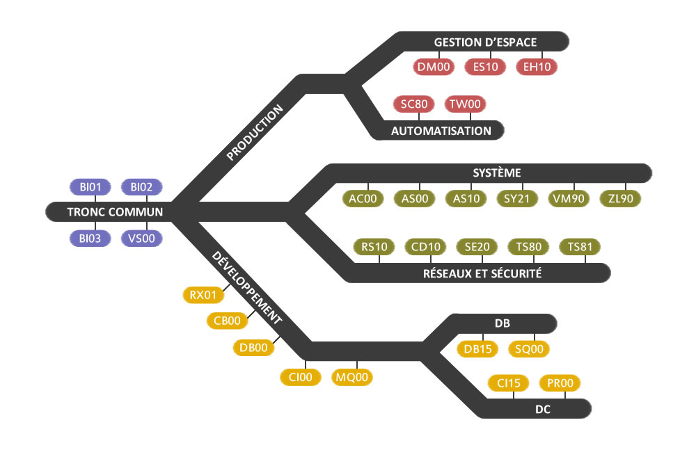 Cours proposés au sein du programme de formations IBM de Blondeau Informatique